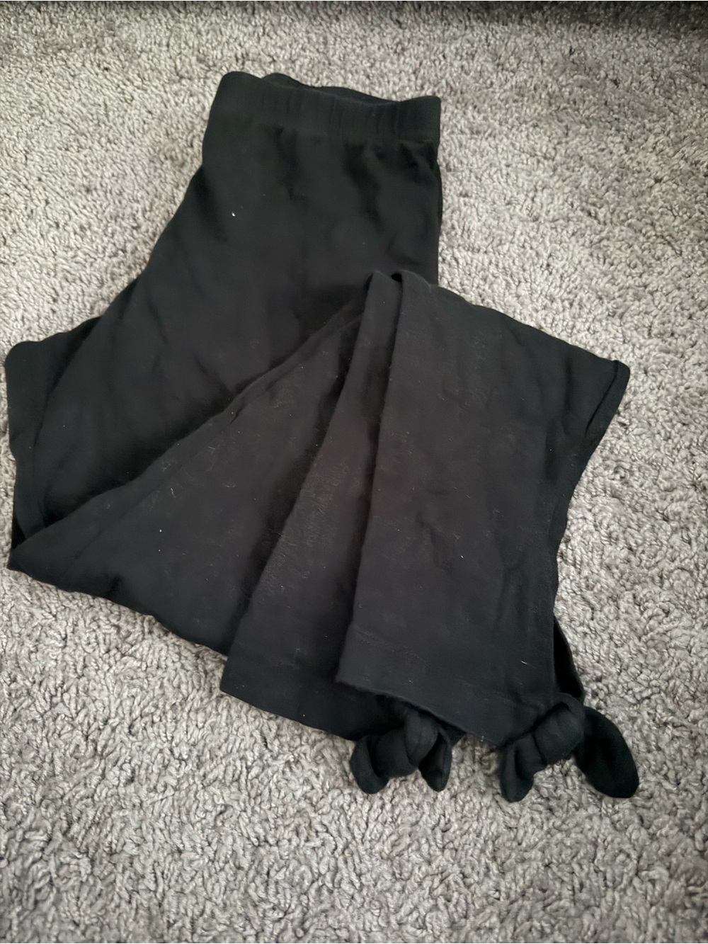 Old Navy Black Tie-Hem Leggings